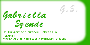 gabriella szende business card